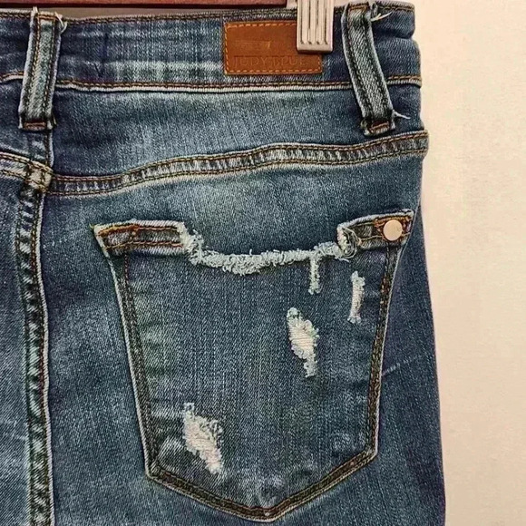 Judy Blue Distressed‎ Cropped Jeans Womens Size 3/26 - Picture 12 of 16